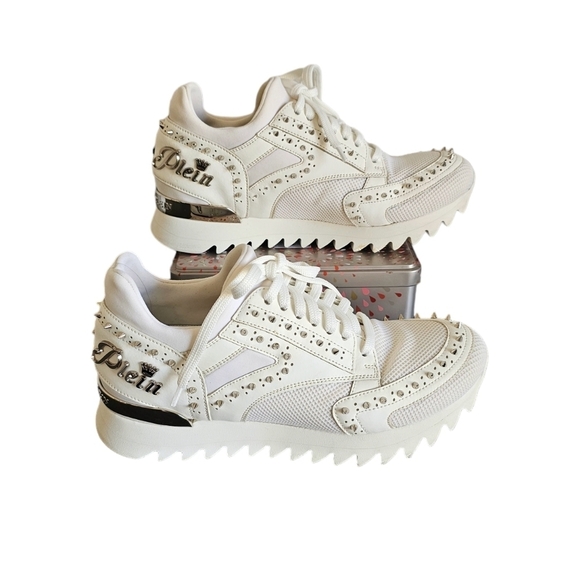Philippe Plein sneakers with the spikes,leather,mesh, removable insole.Unisex 38 - Picture 3 of 9